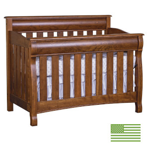 Amish 4 in 1 Convertible Baby Crib - Caspian